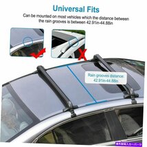 ヒュンダイソナタルーフラッククロスバー43.3 荷物キャリアアルミニウムw/ロック用For Hyundai Sonata Roof Rack Cross Bar 43.3 Luggag_画像3