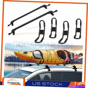 調整可能48 -54ルーフラッククロスバーユニバーサルクロスバーロック可能 +カヤックラックAdjustable 48- 54 Roof Rack Cross Bars Un