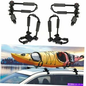 4xカヤックキャリアラックカヌーボートサーフルーフトップマウントバーラック用SUV4x Kayak Carrier Rack Canoe Boat Surf Roof Top Mount