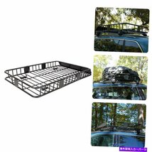 64 ''ユニバーサルルーフラック付き拡張貨物SUVトップ荷物キャリアバスケットホルダー64'' Universal Roof Rack w/Extension Cargo SUV To_画像1