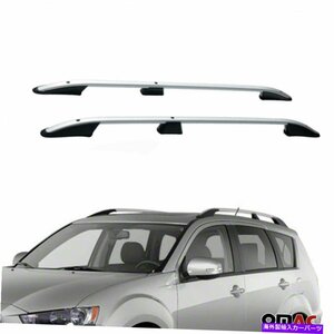 三菱アウトランダースポーツのためのトップルーフラックサイドレールバーシルバー2011-2022Top Roof Rack Side Rails Bars Silver For Mit