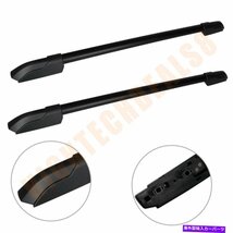 ブラック2xルーフサイドレールラック+ 09-15ホンダパイロット用の2クロスバー荷物キャリアBlack 2x Roof Side Rails Rack+ 2 Cross Bar Lu_画像2