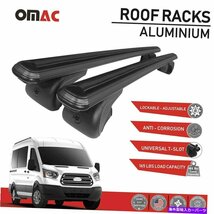 ルーフラッククロスバー荷物キャリアトップレールブラックフォードトランジット2014-2022Roof Rack Cross Bars Luggage Carrier Top Rails_画像1