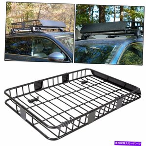 64 ''ユニバーサルルーフラック付き拡張貨物SUVトップ荷物キャリアバスケットホルダー64'' Universal Roof Rack w/Extension Cargo SUV To