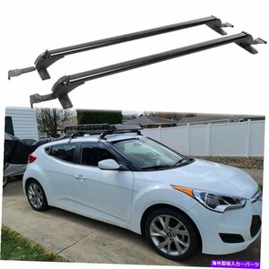 カートップルーフラッククロスバー43.3 ヒュンダイヴェロスター用のロック付き荷物キャリアCar Top Roof Rack Cross Bar 43.3 Luggage C