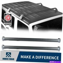 フックロードルーフラッククロスバージープラングラーJK JL JT 07-22用貨物キャリアHooke Road Roof Rack Cross Bars Cargo Carrier for J_画像1