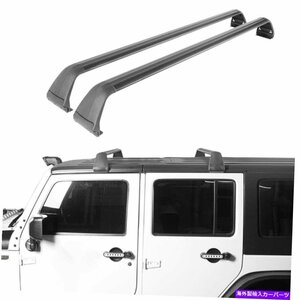 ペアバールーフラッククロスサイドレール荷物ジープラングラーJK JL 2007-2018 USのペアPair Bar Roof Rack Cross Side Rail Luggage For