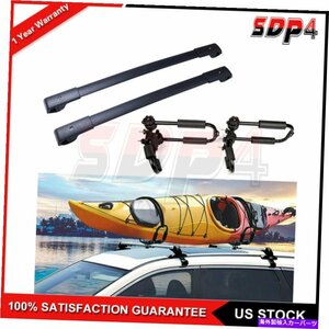 カートップマウントカヤックカヌーラック + 2019年14-2019のクロスバールーフラックCar Top Mount Kayak Canoe Rack + Cross Bar Roof Rac