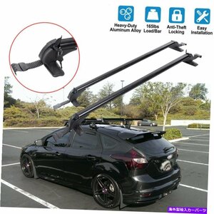 43.3 カートップルーフラッククロスバーアルミニウム荷物キャリア付きフォードフォーカス用ロック43.3 Car Top Roof Rack Cross Bar Alu