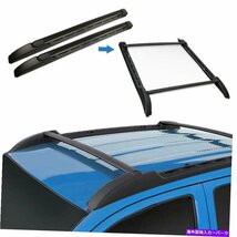 05-19のトップルーフラックサイドレールクロスバーバートヨタタコマOEスタイルセットTop Roof Rack Side Rail CrossBar Bars for 05-19 To_画像1