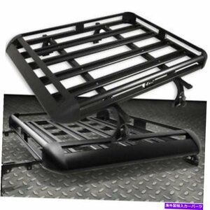 50''x38 ''トップルーフラックSUV貨物荷物クロスバーアルミニウム＆キャリアバスケット用For 50''x38'' Top Roof Rack SUV Cargo Luggage