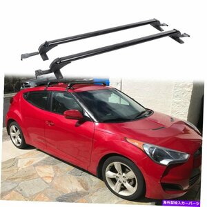 カールーフラッククロスバーカー荷物キャリアロックヒュンダイヴェロスターエラントラCar Roof Rack Cross Bar Cargp Luggage Carrier Loc