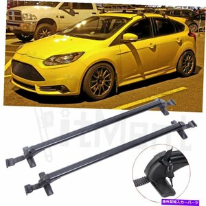 Ford Focus St 43.3 車のトップルーフラッククロスバー荷物荷物キャリアWロックFor Ford Focus ST 43.3 Car Top Roof Rack Cross Bar Lu