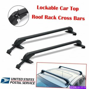 2x 115cm車トップルーフラックサイドレールバー荷物キャリアラックアルミニウム合金2x 115cm Car Top Roof Rack Side Rails Bars Luggage