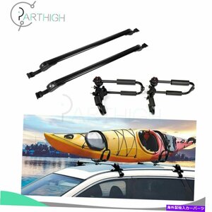 43.3 ユニバーサルカートップルーフラッククロスバー貨物＆カヌーボートカヤックラックFor 43.3 Universal Car Top Roof Rack Cross Bar