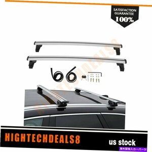 シルバー2PCSクロスバートップレールルーフラック16-2020ホンダパイロット荷物キャリアSilver 2pcs Cross Bar Top Rail Roof Rack For 16-