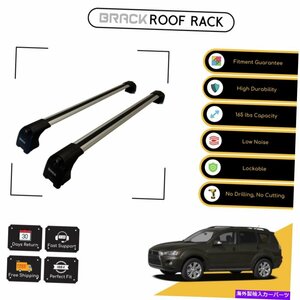 Mitsubishi ASXのためのブラックルーフラック荷物荷物キャリアクロスバー2010-2011シルバーBRACK Roof Rack Luggage Carrier Cross Bars F