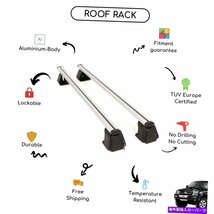 三菱用の裸のルーフラッククロスバーL200 IIIピックアップ1996-2006Bare Roof Rack Cross Bars Set for Mitsubishi L200 III Pick-Up 1996_画像1