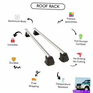 トヨタランドクルーザー90 SUV 1996-2002に設定された裸のルーフラッククロスバーBare Roof Rack Cross Bars Set for Toyota Land Cruiser