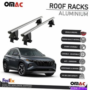 ヒュンダイツーソンNX4 2020-2022の滑らかなトップルーフラッククロスバー荷物キャリアSmooth Top Roof Rack Cross Bar Luggage Carrier F