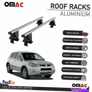 シルバースムーズトップルーフラッククロスバー荷物キャリアAcura RDX 2007-2012Silver Smooth Top Roof Rack Cross Bar Luggage Carrier