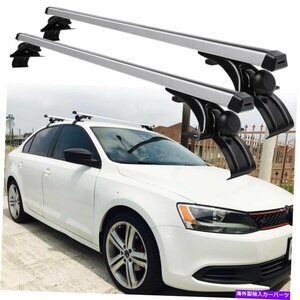 VW Jetta MK6 Golf GTI 48 車トップルーフラッククロスバーアルミニウム貨物荷物用For VW Jetta MK6 Golf GTI 48 Car Top Roof Rack Cro