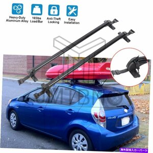 トヨタプリウス4ドアのためのカールーフラッククロスバートップ荷物キャリア2002-2021Car Roof Rack Cross Bar Top Luggage Carrier For T