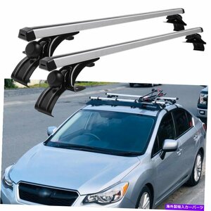 48 アルミニウムカートップクロスバー荷物貨物ルーフラックラックラックペアスバルWRX /STI48 Aluminum Car Top Cross Bar Luggage Carg