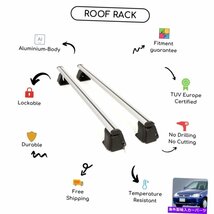 ホンダロゴハッチバック1996-2001にセットされた裸のルーフラッククロスバーBare Roof Rack Cross Bars Set for Honda Logo Hatchback 199_画像1