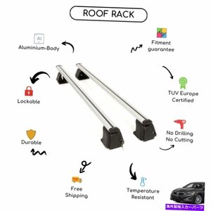 Acura ILX 2013-2021に設定された裸のルーフラッククロスバーBare Roof Rack Cross Bars Set for Acura ILX 2013 - 2021