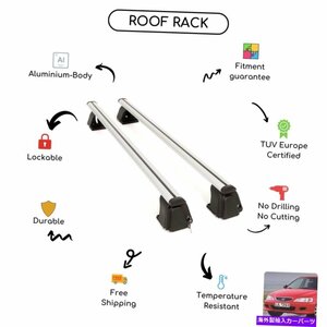 ホンダアコードVIハッチバック1999-2002に設定された裸のルーフラッククロスバーBare Roof Rack Cross Bars Set for Honda Accord VI Hatc