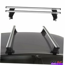 シルバースムーズトップルーフラッククロスバー荷物キャリアKIAスティンガー2018-2022Silver Smooth Top Roof Rack Cross Bar Luggage Car_画像2