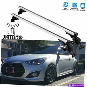 ヒュンダイヴェロスター48 アルミニウムカールーフラッククロスバー荷物貨物輸送業者向けFor Hyundai Veloster 48 Aluminum Car Roof Ra