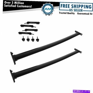 マツダブラックルーフラッククロスバーレールペア07-14マツダCX-9 CX9の2のセットMAZDA Black Roof Rack Cross Bar Rail Pair Set of 2 fo