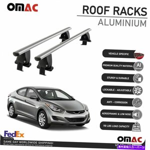 ヒュンダイ・エラントラ・セダンのための滑らかなルーフラッククロスバー荷物キャリア2011-2016Smooth Roof Rack Cross Bar Luggage Carri