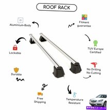 Opel Insignia Hatchback 2009 -Upに設定された裸のルーフラッククロスバーBare Roof Rack Cross Bars Set for Opel Insignia Hatchback 2_画像1