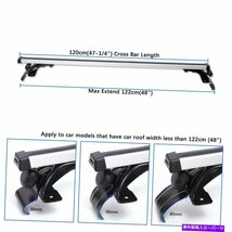 フォードレンジャー48 カートップルーフラッククロスバーアルミニウム貨物荷物キャリア用For Ford Ranger 48 Car Top Roof Rack Cross B_画像2