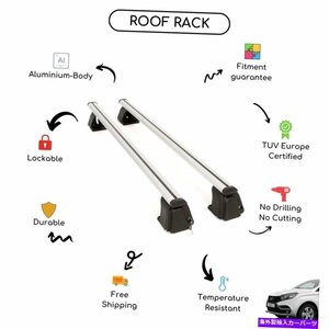 ラダxrayハッチバック2016にセットされた裸のルーフラッククロスバー - アップBare Roof Rack Cross Bars Set for LADA Xray Hatchback 20