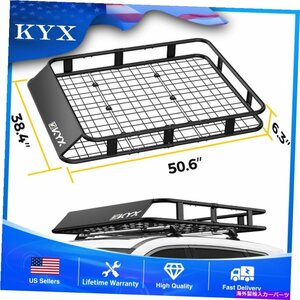 Kyxユニバーサルブラックルーフラック貨物キャリア荷物荷物ホールドバスケットSUVカートラックUS USKYX Universal Black Roof Rack Cargo