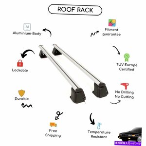 ビュイックリーガルセダン1988-1996に設定された裸のルーフラッククロスバーBare Roof Rack Cross Bars Set for Buick Regal Sedan 1988 -