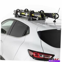 2個の磁気スキーラックルーフキャリアブラックアウディQ7 2007-20222 Pieces Magnetic Skis Racks Roof Mount Carrier Black For Audi Q7_画像3