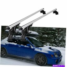 スバルWRX 2012-21 48 アルミニウムカートップルーフラッククロスバー荷物キャリア向けFor Subaru WRX 2012-21 48 Aluminum Car Top Roo_画像1