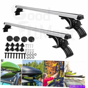 フォードフィエスタフュージョンフォーカス用のトップルーフラッククロスバー荷物荷物キャリアレールTop Roof Rack Cross Bar Luggage Car