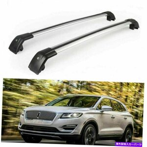 リンカーンMKC 2015-2019ロック可能なルーフ鉄道ラッククロスバークロスバーに適した2PC2Pcs Fit for Lincoln MKC 2015-2019 Lockable Roo