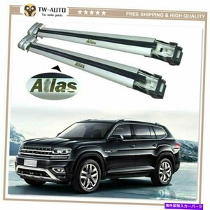 2PC VWフォルクスワーゲンアトラステラモント2018-2020ルーフレールクロスバークロスバー2Pc Fit for VW Volkswagen Atlas Teramont 2018-