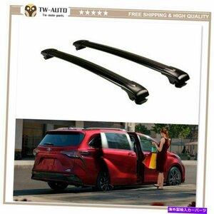 2PCSロック可能なルーフレールラッククロスバークロスバーフィットすべての新しいSienna 2021 XL402Pcs Lockable Roof Rail Rack Cross ba