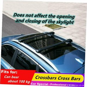 Chevy GMC Acadia 2018-2022のクロスバークロスバールーフレールラックブラックフィットCross bar crossbar roof Rail Rack black Fits fo