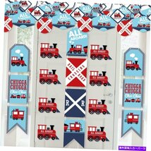 鉄道パーティーの交差点 - 壁とドアハンギングの装飾 - パーティールームの装飾キットRailroad Party Crossing - Wall & Door Hanging Dec_画像3