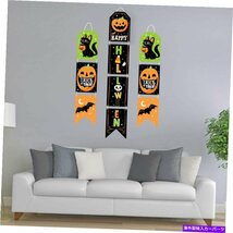 幸福の大きな点ジャック・オ・ランタン・ハロウィーン - 垂直紙のドアの吊りBig Dot of Happiness Jack-O'-Lantern Halloween - Hanging V_画像2