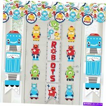 ギアアップロボット - 壁とドアハンギングの装飾 - パーティールームの装飾キットGear Up Robots - Wall & Door Hanging Decor - Party Ro_画像3